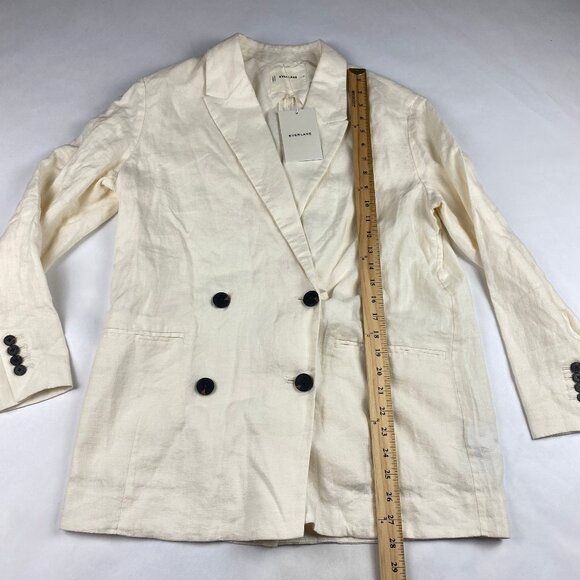 NWT Everlane The Linen Double Breasted Blazer Women's Size 2 - Picture 12 of 16